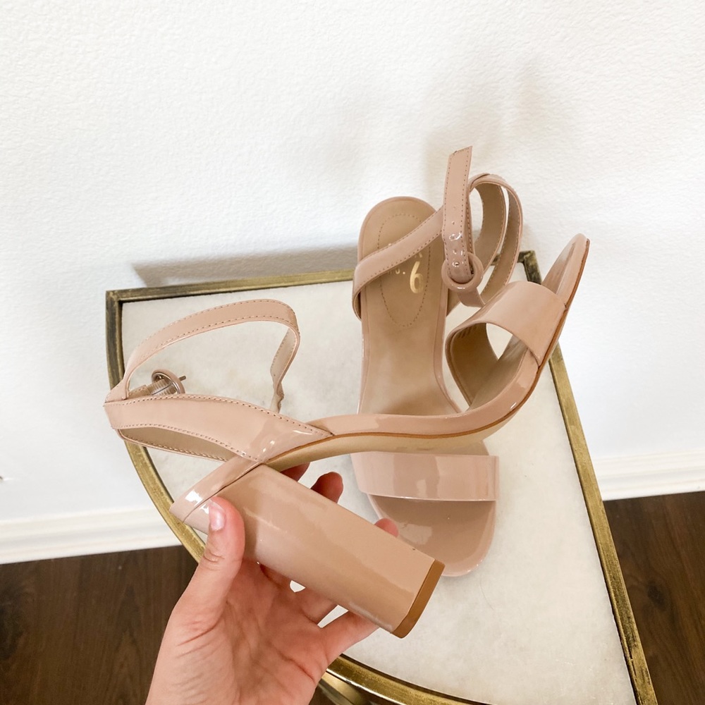 Brand new only worn ONCE nude block heels